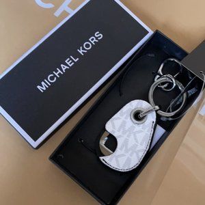 Harrison Signature Logo Bottle Opener Key Fob Bright White